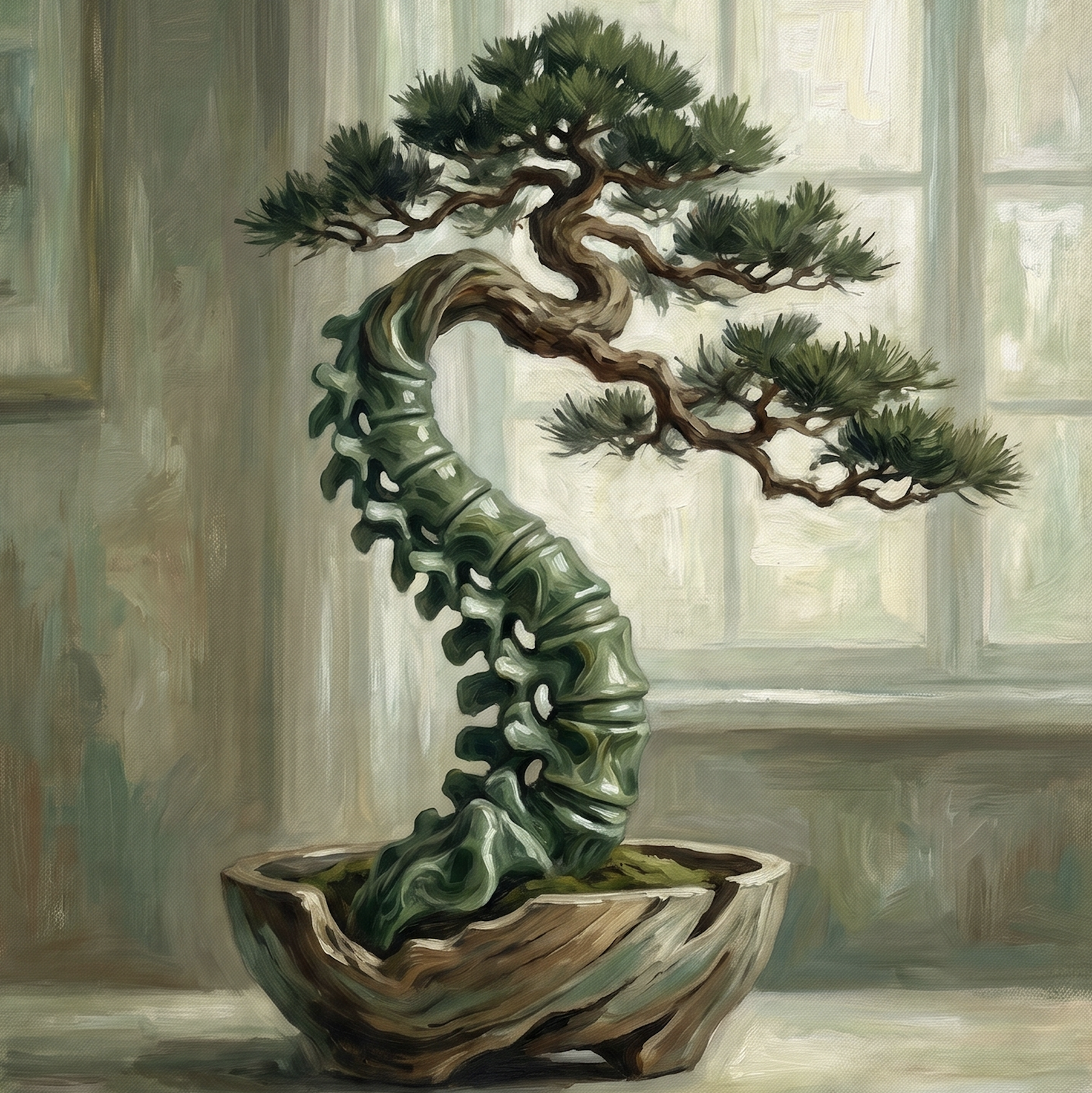 Bonsai Vertebra, œuvre Medsan